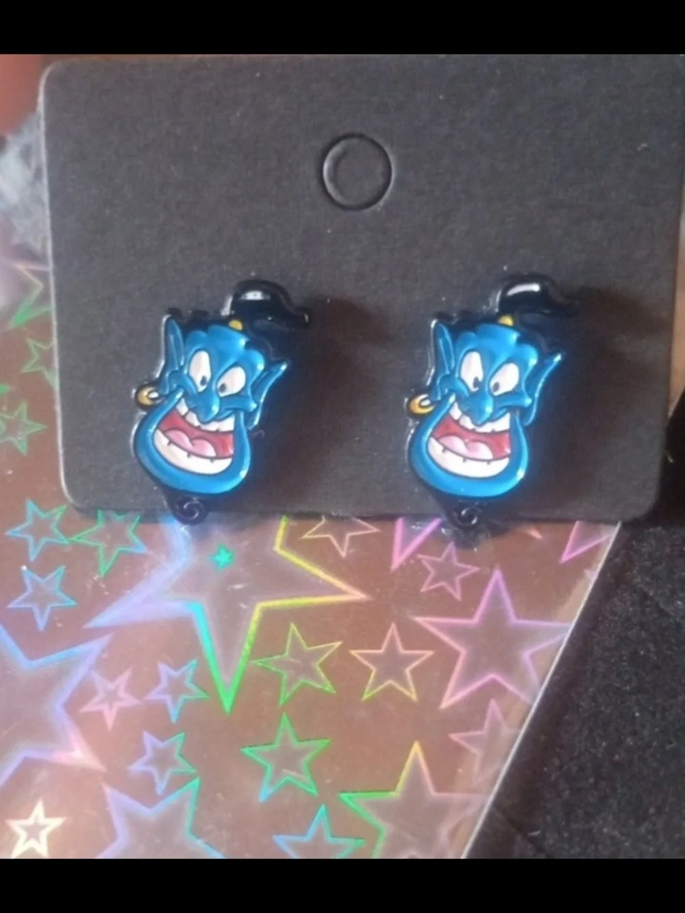 $8 Each Or Bundle 5/$20 Blue Genie Face Inspired Stud Earrings